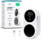 ZENT Uveo Duo Zahnbürstenhalter mit UV desinfektion für Zwei Zahnbürsten, Doppelte Desinfektion, automatische Sterilisation alle 3 Stunden, Wandmontage ohne Bohren, Robuste Batterie bis zu 30 Tage