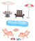 BESPORTBLE 1 Satz Puppenhaus-Schwimmbad Strandkörbe Für Puppen Wohnkultur Mini Möbel Miniatur-strandspielset Zubehör Für Miniaturszenen Miniatur-stuhlspielzeug Mini-House-szenendekor Plastik