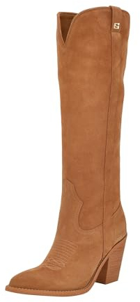 GUESS Sashan, Stivali ad Altezza Ginocchio Donna, Camoscio Marrone Medio 210, 40 EU