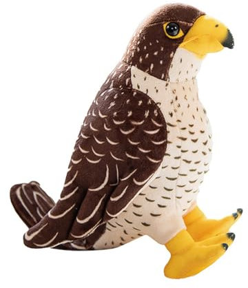 AQCQDQ Adler Kuscheltier, Simulation Adler Puppe Plüsch Spielzeug, Falke Plüschtier, Vogel Stofftier Plüschpuppe Kognitive Ornamente für Kinder, Foto-Requisiten (18 cm)