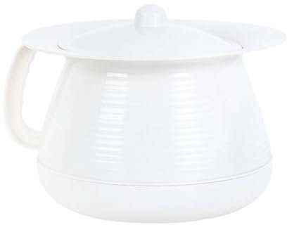 Pot de Chambre avec Couvercle for Femmes, Seau d'urine en Plastique, Toilettes urinoir de Chevet Portables for Femmes et Hommes âgés