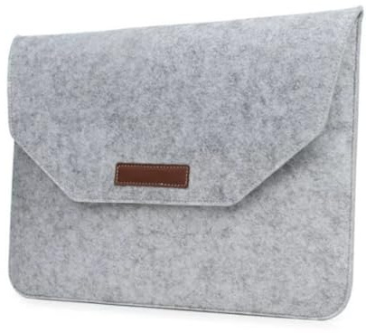 MUELODSIC Laptop Sleeve Filz Hülle Leichtgrau Stoßfest Weich Futter Anti rutsch Laptoptasche Schutztasche für Notebook Tablet Alltag Arbeit