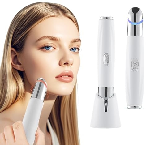 Massaggiatore occhi antirughe, Massaggiatore per gli occhi, Dispositivo di Bellezza Antirughe, 42 °C Impacco Caldo, Vibrazione, Elimina Occhiaie, Gonfiori e Rughe Oculari, per Donna