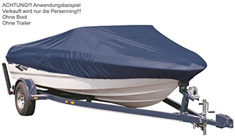 Boot Schutz Plane Abdeckung Persenning Haube Blau Boote Bootabdeckung (Marine Blau, Typ L/L max 6,80m / B 2,50m)