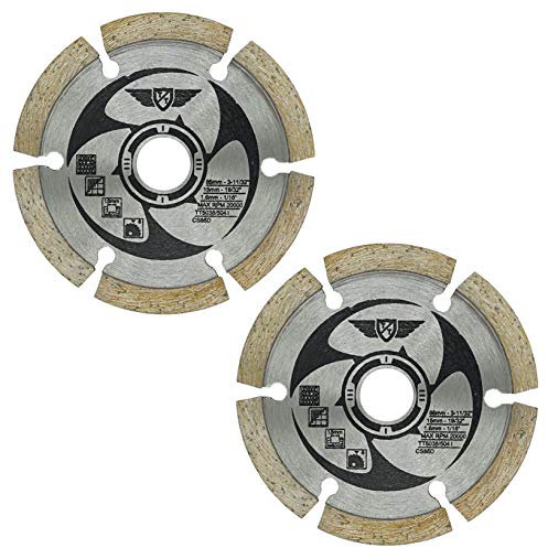 2 x TopsTools CS85D_2 Sägeblätter mit Diamantspitze 85mm 15mm Bohrung kompatibel mit Worx Bosch Makita Ryobi Rockwell und vielen anderen