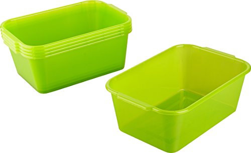 Kigima Bandeja multiusos para el hogar verde set de 5 4l 28x20x11 cm