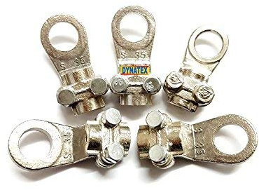 35mm Reusable Welding Cable Lug 300Amp 5 Pack Fits 13mm Stud & Battery Cable Eye