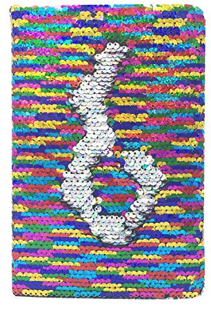 EXERZ Reversible Sequin Notebook A5 Size/Journal, Mermaid Diary/Magic Notepad, for Office/School/Gifting. Fashionable to own, Convenient to Carry and use (Rainbow)