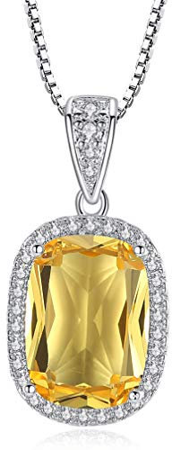 Yikoly Damen mädchen Kette silber 925 mit anhänger Mode Zirkonia Retro Champagner Kristall Klassisch Y-Ketten Collier für Frau Tochter Freundin