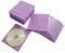 HAPLIVES CD/DVD/BluRay Sleeves,Double-Sided Refill Plastic Sleeve for CD and DVD Storage Binders,100 Pack (Purple)