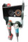 MegaMaxx Angle Grinder Storage Charging Station - British Steel - Wall Mount Shelf Unit, Fold-Out Hangers for Cutting Discs and Flap Discs (2 Tool Capacity, Black)