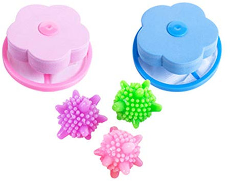 L/G 1 Set Waschmaschinen-Netzbeutel, Haarfilter-Netzbeutel, schwimmender Filter, Waschanlage, Fusselfänger