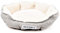PUCHIKA Hundebett kleine Hunde, Hundebett waschbar, Hundebett Grosse Hunde, Hundekissen flauschig, Hundesofa waschbar, Haustierbett rutschfest, L x W (70 x 65) cm, Weißgrau