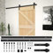 Festnight Porta Scorrevole con Set Hardware in Legno di Pino Binario per Porta Scorrevole Kit 100x210 cm
