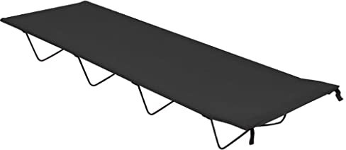 vidaXL Campingbett Feldbett Campingliege Feldliege Klappbett Liege Gästebett Sonnenliege Gartenliege Strandliege 180x60x19cm Oxford-Gewebe Stahl Schwarz