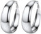 PROSTEEL Glänzend Blatt Design Creolen für Damen Mädchen Edelstahl 60mm Runde Kreolen Ohrringe Hoop Earrings Fashion Kreis Ohrringe Modeschmuck Accessoire für Bürodamen