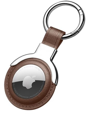 Sichy Étui de protection en cuir pour AirTags, porte-clés AirTags, étui de protection Airtag pour porte-clés, porte-clé Airtag pour bagages, collier pour chien et chat