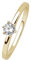 XENOX Damen 925 Sterling Silber Ring mit Zirkonia in goldfarben - XS7383G, Ringgröße (Durchmesser):54 (17.2 mm Ø)