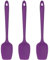 Silikon Löffel Spatel 3er Set: U-Taste 315℃ Hoch Hitzebeständig BPA-frei Flexible Silikon Teigschaber & Antihaft-Gummischaberlöffel, Kochen Backen Schaben Mixen Küchenutensilien (Lila)