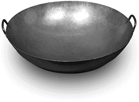 AAF Nommel ® Wok Ölwanne ca. 75 cm Durchmesser mit 2 Griffen/Henkeln mit rundem Boden für Gas Gastronomie Max +