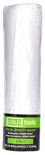 ToolSpace Malerfolie 1,8x20 m transparente Abdeckfolie mit Klebeband Rolle | Staubschutz bei Renovierungsarbeiten, für Möbel und Böden, Malerbedarf für Innenräume, Schutzfolie für Heimwerker