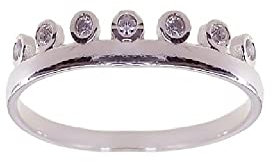 Silberne Sortierung 925 m Frauen rund um Zirkum bilden Corona glatt