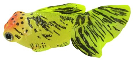 DONGKER Poisson Artificiel,Poisson Rouge Flottant en Silicone Poisson Rougeoyant Faux Poisson Tropical pour Ornement Flottant D'aquarium