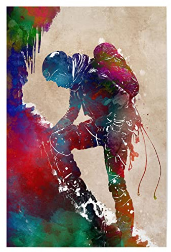 artboxONE Poster 30x20 cm Sport Bergsteiger-Sport-Illustration - Bild Bergsteiger Bergsteiger Klettern