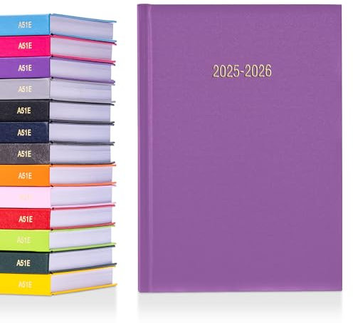 Schülerkalender 2024 2025 A5 Seite ein Tag Schulplaner Schüler Lehrer Jahr, lila
