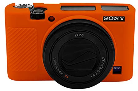Easy Hood Protective Camera Case for Sony RX100 VII, Camera Silicone Case Lightweight Soft Carry Case Cover for Sony DSC-RX100 III RX100 V RX100 IV RX100 VII DSLR Camera Orange