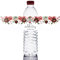 URROMA mariage bouteille d'eau tags, 50pcs red flower mariage emballage autocollant date de mariage Tags mariage douche partie mariage bouteille d'eau potable Tags