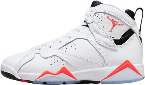 Men's Jordan 7 Retro Flint White/Flint Grey-Black-Varsity Purple (CU9307 100), White/Crimson-black, 42.5 EU