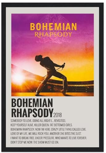 V BY N Bohemian Rhapsody Moive Poster Vintage Art Cover Room Decor Ästhetische Schlafzimmer Dekor Leinwand Poster für Schlafzimmer 20 x 30 cm Stil