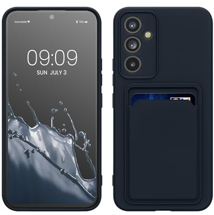 kwmobile Handyhülle kompatibel mit Samsung Galaxy A54 5G Hülle - Handy Cover mit Fach für Karten - in Dunkelblau