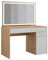 Vicco Schminktisch Adela, Weiß/Natural Rockford Hickory, mit LED-Spiegel