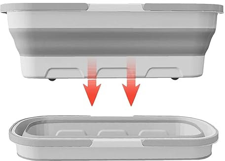 Lumiscent Mopp-Eimer, Wischeimer mit Rollen, Doppelgriffe, tragbar, zusammenklappbar, Mehrzweck-Reinigungseimer, rechteckiger Reinigungseimer, Gallonen-Wascheimer für die Reinigung von Mopp
