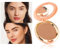 Oulac Satin Matt Bronzer Puder Gesichts Makeup mit Spiegel, Hochpigmentiertes Bronzing Powder Bronzing Blush Dual Purpose, Sonnengeküsster Natürlicher Look, Vegan & Cruelty-Free BS01