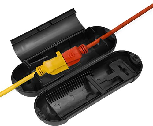 Funda protectora para cable de extensión, protector eléctrico resistente a la intemperie para enchufe al aire libre, protector de cable de enchufe exterior impermeable, protección de cable de sellado,