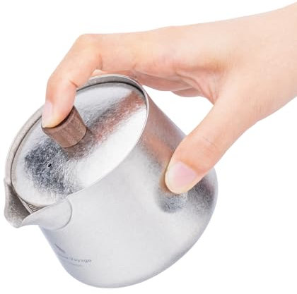 iBasingo Titanium Double-Layer Tea Maker Ultralight 150ml Tea Bowl for Loose Tea Chinese Teapot Indoor Outdoor Camping Travel Portable Durable Metal Tea Serving Ti3134D