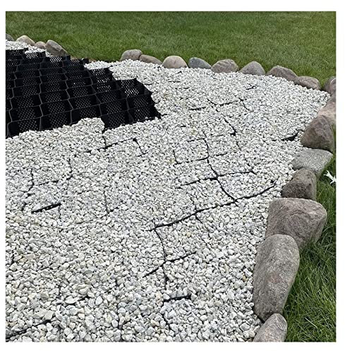 MAHNFEID 2 Zoll hohes Geogitter mit Abflusslöchern, durchlässige Pflastersteine für Schlamm/Beton/Granit/Kies, Stützmauern/Hangauffahrten, 3, 6, 10, 13, 16, 20, 33 Fuß breit (Farbe: Schwarz, Größe: 2