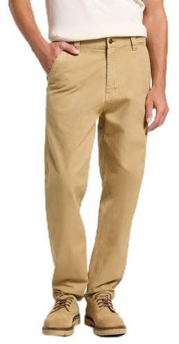 Lee Men's Carpenter Relaxed Fit Tapered Leg Trousers, Oscar Khaki, 33 W/32 L