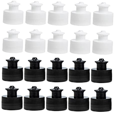 Sosoport 40 Stück Sportflaschendeckel Aus Pe Auslaufsichere Austauschbare Wasserflaschenverschlüsse Mit 28mm Durchmesser Praktische Zug Und Druckfunktion Für Sportwasserflaschen Ersatzkappen