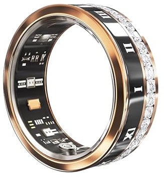 Smart Ring Health Tracker Ring Health Tracking Smart Ring mit Ladefach Kein App-abonnement Erforderlich(Gold,10#)