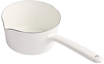 Pentola per salsa con rivestimento antiaderente, per latte, piccole pentole smaltate, per salsa ergonomica, lunga per uso in cucina