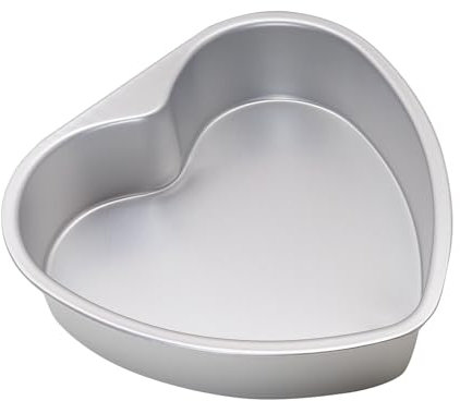 Gvhntk Stampo per torta a forma di cuore, 25,4 cm, in alluminio, per torte a forma di cuore, per San Valentino, matrimoni, feste di compleanno