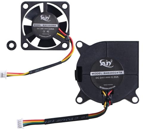 BCZAMD K1 Max 3D Printer Accessories 24 V 3010 Hotend Cooling Fan and Axial 4020 Fan Brushless Fans Replacement: High Airflow Dual Ball Bearing Fan for K1 Extruder Hot End Heatsink