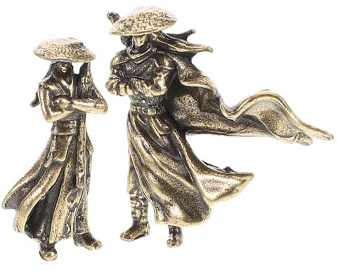 FOYTOKI 2pièces Figurines Guerriers Chinois Anciens pour Bonsaï Décor Micro Paysage Statuettes Miniatures Artisanales Décor De Jardin Et Bureau Lot
