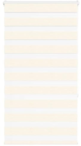 vidaXL Doppelrollo Marmorbeige 70x150 cm Stoffbreite 65,9 cm Polyester