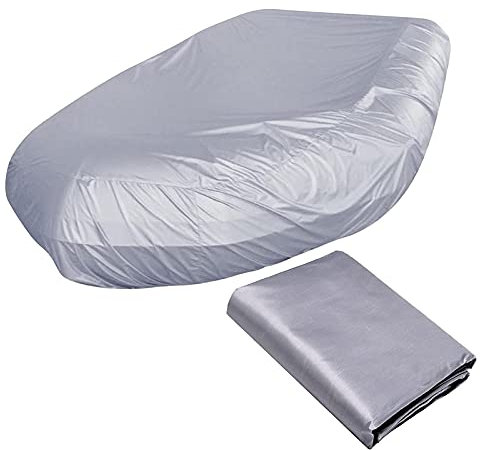 Generisch 420x94x Silber Aufblasbare Boot Abdeckung Heavy Duty Wasserdicht UV Schutz Staub Schild für Beiboot/Tender