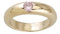 JC Trauringe Kinder Taufring mit rosa Zirkonia zauberhafter Einzelring 585 Gold Taufschmuck für Mädchen und Jungen Geschenkidee zur Taufe Geburtsring Anhänger 8721